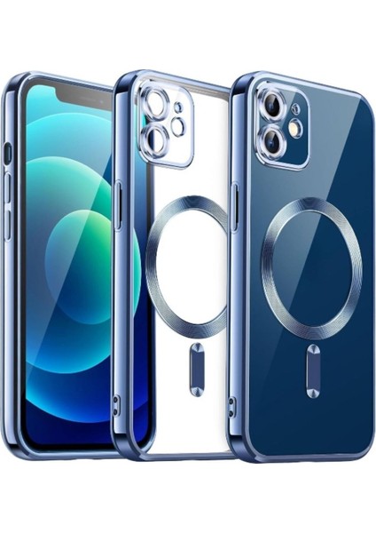 Apple iPhone 12 Kılıf Kamera Lens Korumalı Magsafe Şarj Kilifi Şeffaf Renkli Yumuşak Kapak fiyatları