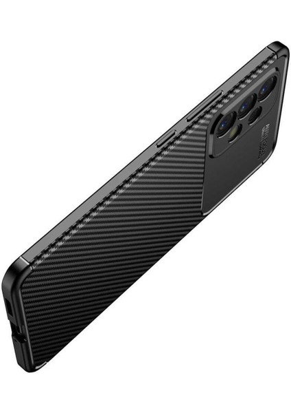 Samsung Galaxy A33 Kılıf Rugged Armor Darbe Emici Uzun Ömürlü Dayanıklı Parmak İzi Yapmaz Karbon Tasarım Negro Silikon Kapak