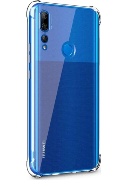 Huawei Y9 Prime 2019 Kılıf AntiShock Köşe Korumalı Darbe Emici Crystal Berrak Şeffaf Sert Silikon