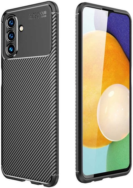 Samsung Galaxy A04S Kılıf Karbon Tasarım Rugged Armor Yüksek Darbe Emici Parmak İzi Bırakmayan TPU Silikon Negro