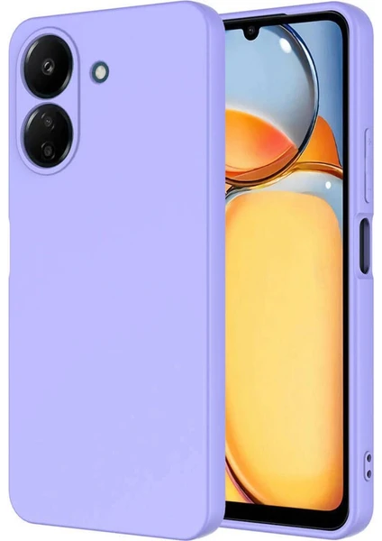 Xiaomi Poco C65 Kılıf Kadife Lansman Soft Yumuşak Liquid Silikon Kamera Korumalı Kapak