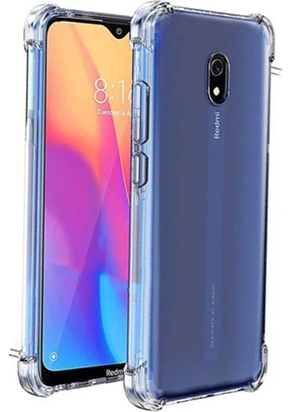 Xiaomi Redmi 8A Kılıf AntiShock Köşe Korumalı Darbe Emici Crystal Berrak Şeffaf Sert Silikon