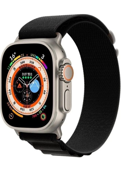 Apple Watch Seri 1/2/3/4/5/6/7/8/SE/Ultra 38mm 40mm 41mm 42mm 44mm 45mm 49mm Renkli Dikişsiz Kumaş Alpine Loop Kordon