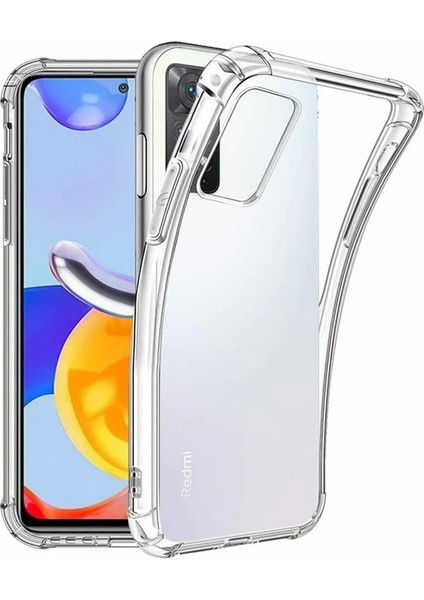 Xiaomi Redmi Note 11 Kılıf AntiShock Köşe Korumalı Darbe Emici Crystal Berrak Şeffaf Sert Silikon