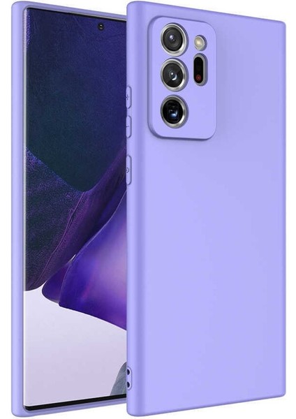 Samsung Galaxy Note 20 Ultra Kılıf Kadife Lansman Soft Yumuşak Liquid Silikon Kamera Korumalı Mara