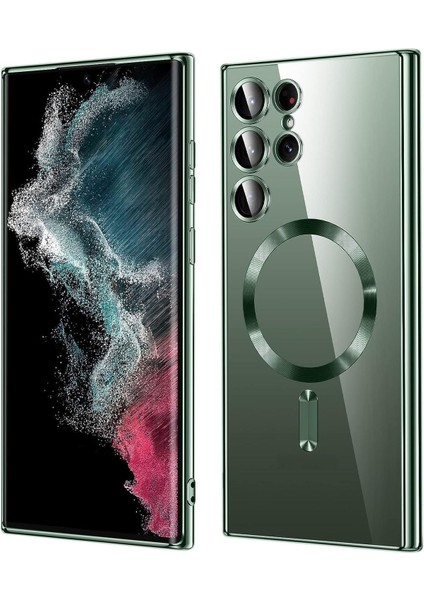 Samsung Galaxy S23 Ultra Kılıf Kamera Çıkıntılı Korumalı Magsafe Şarj Destekli Renkli Yumuşak Kapak