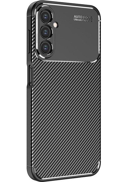 Samsung Galaxy A24 Kılıf Rugged Armor Darbe Emici Uzun Ömürlü Dayanıklı Parmak İzi Yapmaz Karbon Tasarım Negro Silikon Kapak