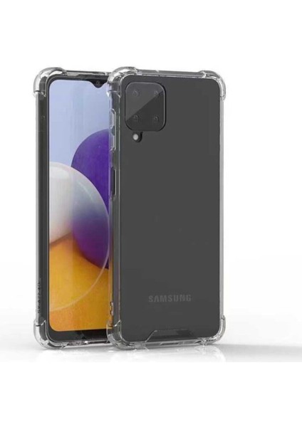 Samsung Galaxy A22 4g Kılıf AntiShock Köşe Korumalı Darbe Emici Crystal Berrak Şeffaf Sert Silikon