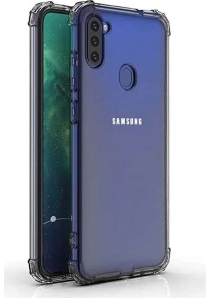 Samsung Galaxy A11 Kılıf AntiShock Köşe Korumalı Darbe Emici Crystal Berrak Şeffaf Sert Silikon