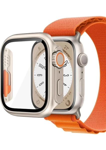 Apple Watch Series Se 7 8 41MM Kasa ve Ekran Koruyucu Watch Ulltra 49MM Görünümlü Kasa Çevirici