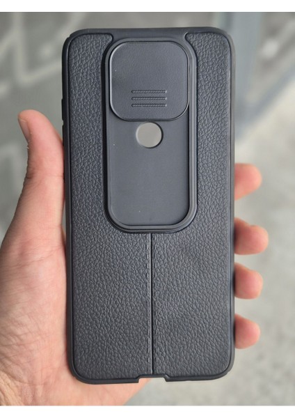Xiaomi Redmi Note 8 Pro Kılıf Sürgülü Slide Kamera Korumalı Deri Görünümlü Leke Tutmaz Lüks Silikon fiyatları