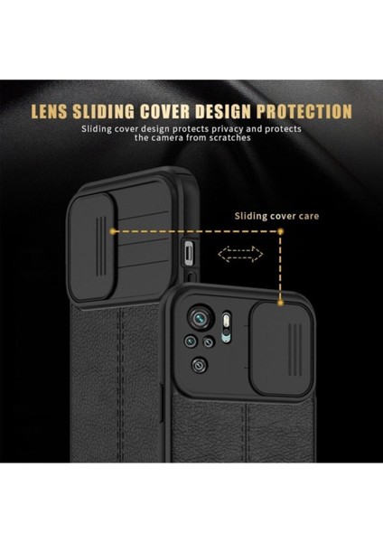 Xiaomi Redmi Note 8 Pro Kılıf Sürgülü Slide Kamera Korumalı Deri Görünümlü Leke Tutmaz Lüks Silikon modelleri