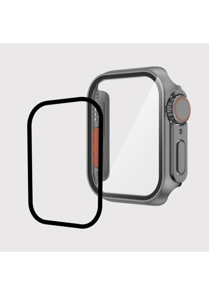 Apple Watch Series Se 2 4 5 6 44MM Kasa ve Ekran Koruyucu Watch Ulltra 49MM Görünümlü Kasa Çevirici