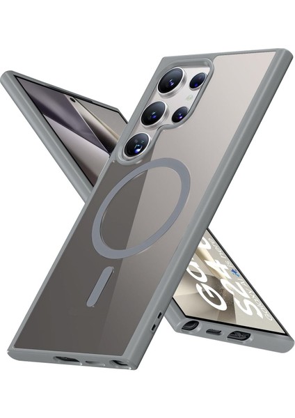 Samsung Galaxy S24 Ultra Uyumlu Kılıf Kamera Çıkıntılı Magsafe Destekli Renkli Hassas Butonlu Kapak