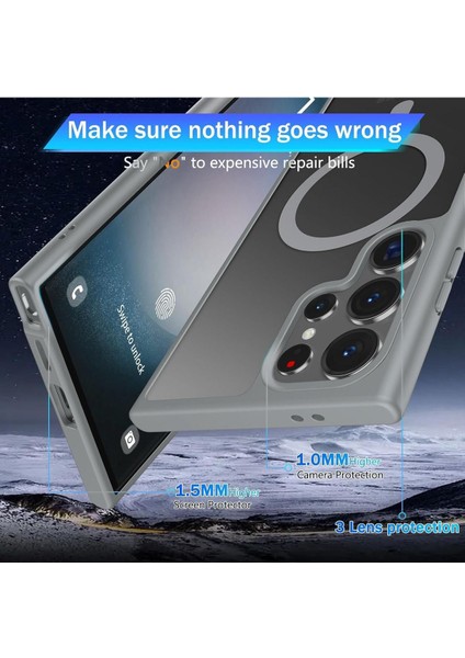 Samsung Galaxy S24 Ultra Uyumlu Kılıf Kamera Çıkıntılı Magsafe Destekli Renkli Hassas Butonlu Kapak indirimleri