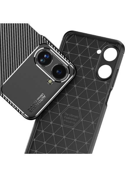 Realme 10 Kılıf Rugged Armor Darbe Emici Uzun Ömürlü Dayanıklı Parmak İzi Yapmaz Karbon Tasarım Negro Silikon Kapak