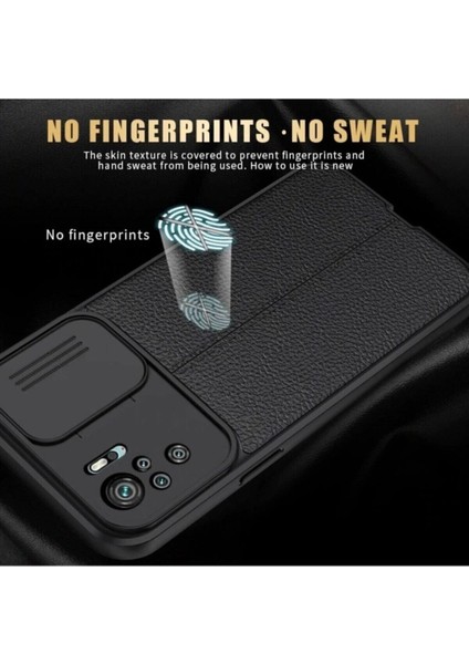Xiaomi Redmi Note 8 Pro Kılıf Sürgülü Slide Kamera Korumalı Deri Görünümlü Leke Tutmaz Lüks Silikon fırsatları