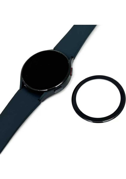 Galaxy Watch 5 44MM Uyumlu Siyah Çerçeveli Pet Ekran Koruyucu