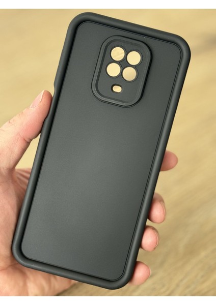 Xiaomi Redmi Note 9s/9 Pro Kılıf Kamera Korumalı Yumuşak Dokulu Darbe Emici Siyah Silikon Kapak