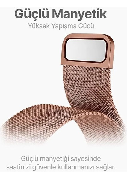 Xiaomi Watch S1 - S1 Pro - S1 Active 46MM 22MM Uyumlu Metal Hasır Örgü Mıknatıslı Milano Loop Kordon