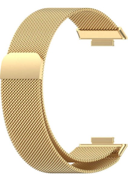 Huawei Watch Fit 2 Uyumlu Meta Hasır Örgü Mıknatıslı Kordon Kayış