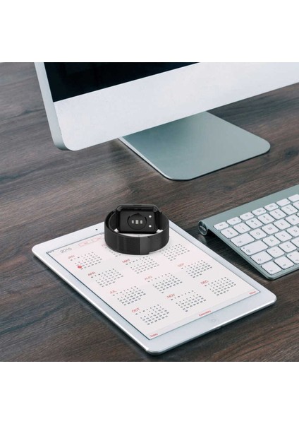 Huawei Watch Fit 2 Uyumlu Meta Hasır Örgü Mıknatıslı Kordon Kayış