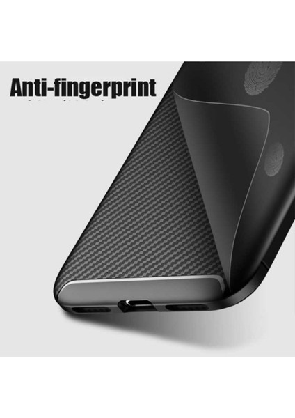 Apple iPhone 12 Kılıf Rugged Armor Darbe Emici Uzun Ömürlü Dayanıklı Parmak İzi Yapmaz Karbon Tasarım Negro Silikon Kapak