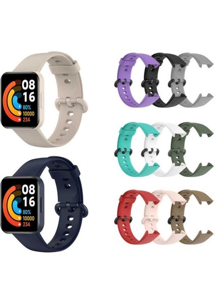 Xiaomi Redmi Watch Lite 2 Kordon Kayış Bleklik Esnek Yumuşak Akıllı Pimli Premium Spor Silikon