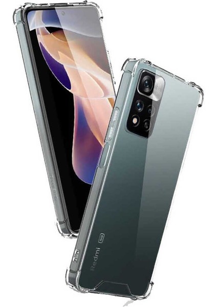 Xiaomi Redmi Note 11 Pro Plus Kılıf AntiShock Köşe Korumalı Darbe Emici Crystal Berrak Şeffaf Sert Silikon