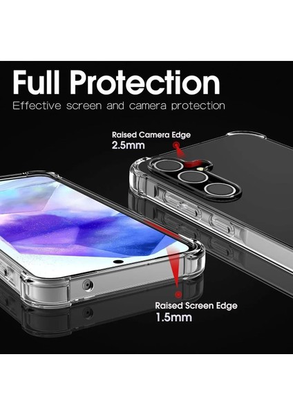 Apple iPhone 15 Pro Kılıf Crystal Sert Pc Antishock Darbe Emici Kenar Şeffaf Silikon Kapak