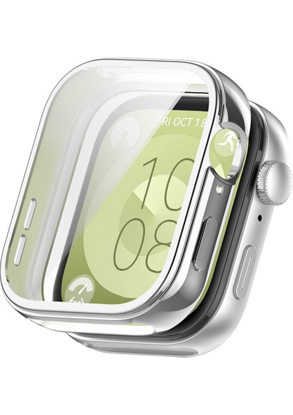 Huawei Watch Fit 3 Yumuşak Silikom Kasa ve Ekran Koruyucu 360 Tam Koruma Kapak