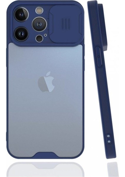 Apple iPhone 13 Pro Uyumlu Sürgülü Ultra Ince Renkli Kamera Korumalı Koruyucu Kılıf