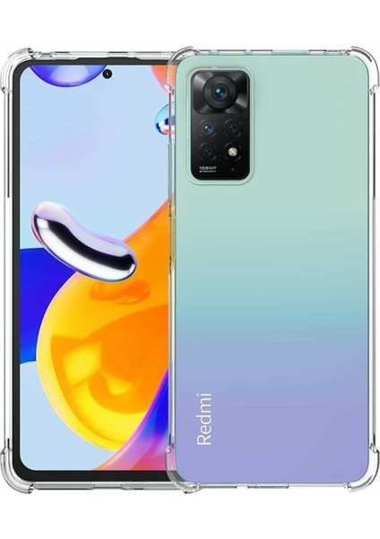 Xiaomi Redmi Note 11 Pro Kılıf AntiShock Köşe Korumalı Darbe Emici Crystal Berrak Şeffaf Sert Silikon