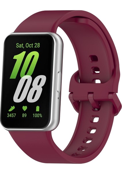 Samsung Galaxy Fit 3 Uyumlu Renkli A+ Kalite Kordon Kayış Bileklik Klasik Kaliteli Silikon
