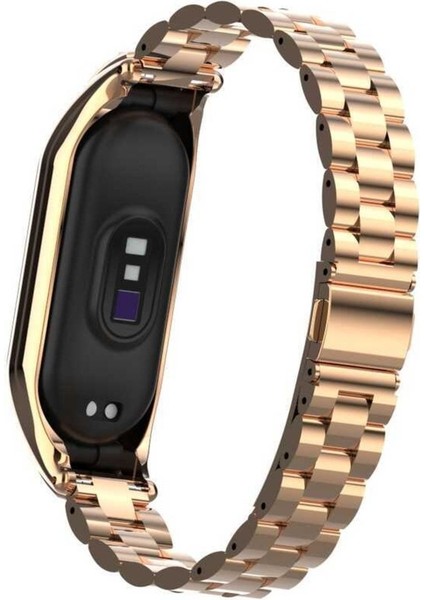 Xiaomi Mi Band 7 Kordon Kasalı Paslanmaz Çelik Stainless Steel Baklalı Ayarlanabilir Akıllı Saat Kordonu ve Ayarlama Aparatı modelleri