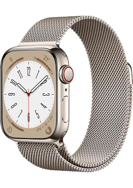 Apple Watch Se Nike Series 1 2 3 4 5 6 7 8 9 38 40 41MM Uyumlu Metal Hasır Örgü Mıknatıslı Milano Loop Kordon