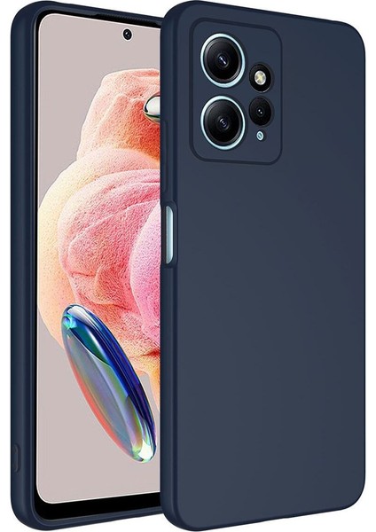 Xiaomi Redmi Note 12 Kılıf Kadife Lansman Soft Yumuşak Liquid Silikon Kamera Korumalı Mara