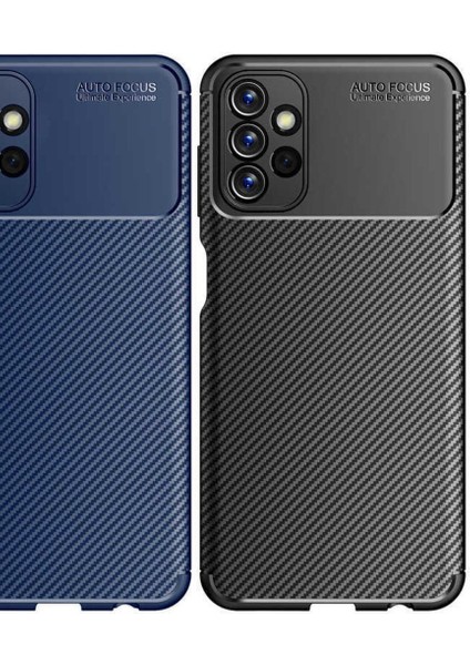 Samsung Galaxy A13 Kılıf Rugged Armor Darbe Emici Uzun Ömürlü Dayanıklı Parmak İzi Yapmaz Karbon Tasarım Negro Silikon Kapak