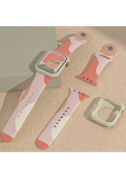 Apple Watch 10/11/9/8/7/6/5/4/3/SE/ULTRA/HK/PRO/MAX 49MM 46MM 45MM 44MM 42MM Renkli Kordon Kayış Bileklik Silikon indirimleri