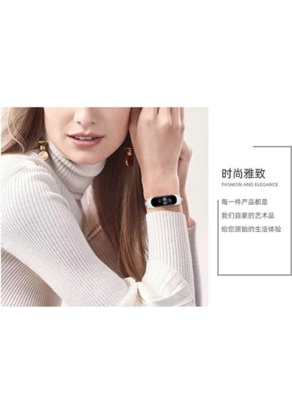 Xiaomi Mi Band 3 4 5 6 Uyumlu Suya Dayanıklı Kordon Kayış Bileklik Hasır Örgü