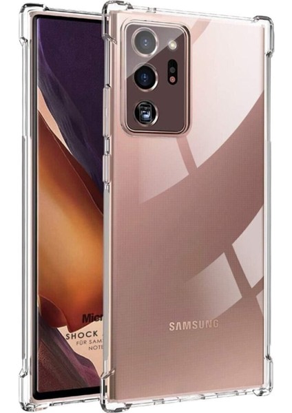 Samsung Galaxy Note 20 Ultra Kılıf AntiShock Köşe Korumalı Darbe Emici Crystal Berrak Şeffaf Sert Silikon
