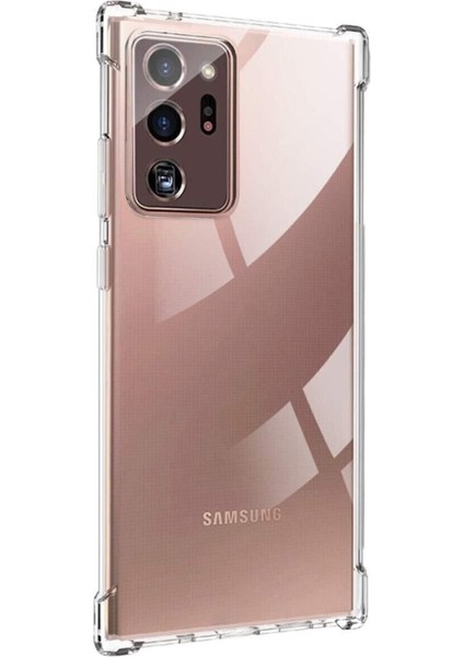 Samsung Galaxy Note 20 Ultra Kılıf AntiShock Köşe Korumalı Darbe Emici Crystal Berrak Şeffaf Sert Silikon