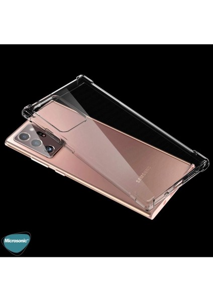 Samsung Galaxy Note 20 Ultra Kılıf AntiShock Köşe Korumalı Darbe Emici Crystal Berrak Şeffaf Sert Silikon