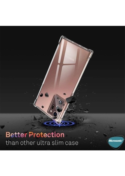 Samsung Galaxy Note 20 Ultra Kılıf AntiShock Köşe Korumalı Darbe Emici Crystal Berrak Şeffaf Sert Silikon
