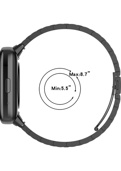 Xiaomi Redmi Watch 3 Active Uyumlu Metal Kordon Paslanmaz Çelik Baklalı Çelik Kordon indirimleri