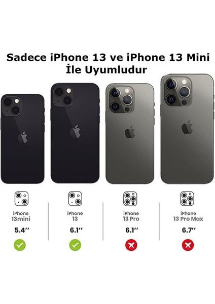 Apple iPhone 13 Kamera Lens Koruyucu Kırılmaz Cam Kaliteyi Bozmaz Temperli Berrak Koruma Cl-07