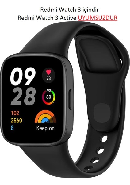 Xiaomi Redmi Watch 3 Kordon Akıllı Saat Bileklik Kordonu Yumuşak Silikon Kayış