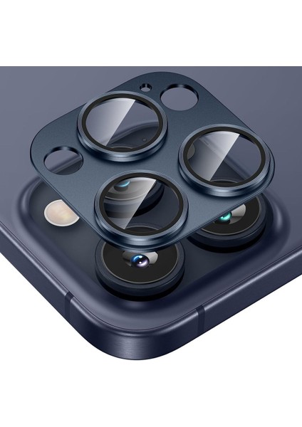 Apple iPhone 15 Pro Kamera Lens Koruyucu Metal Çerçeveli Tam Koruma Temperli Cam fiyatları