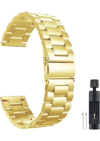 Huawei Gt4 41MM Kordon Paslanmaz Çelik Stainless Steel Baklalı Ayarlanabilir Akıllı Saat Kordonu ve Ayarlama Aparatı