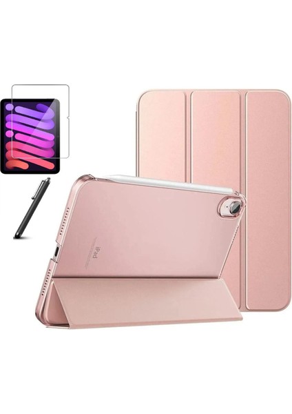 Apple iPad 11 A16 10. Nesil 10.9 Kılıf Set Ekran Koruyucu + Kalem Pu Deri Ön Arka Tam Koruma Standlı Katlanabilir Smart Kapak